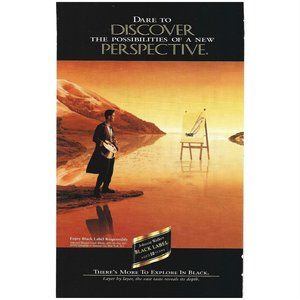 Johnnie Walker Black Label Scotch Whisky Advert 1990s  Vintage Print Ad